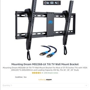 TV Tilting Wall Mount. NIB